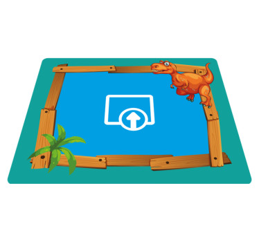 Tappeto vinile per bambini dinosauro personalizzabile - TenStickers