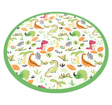Tappeto vinile per bambini circolo di avventure safari - TenStickers