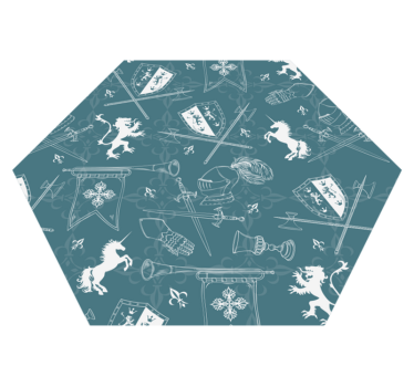 Tappeto vinile giochi cavalleria medievale - TenStickers