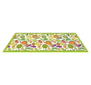 Tappeto vinile fiori raccolta delle verdure - TenStickers