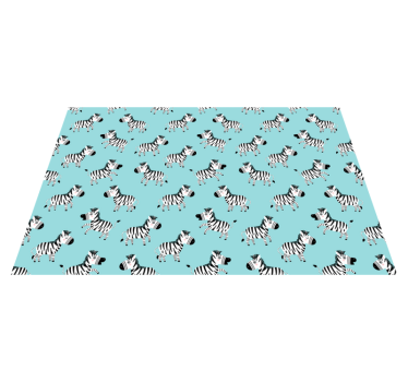 Tappeto vinile per bambini zebre dei cartoni animati - TenStickers