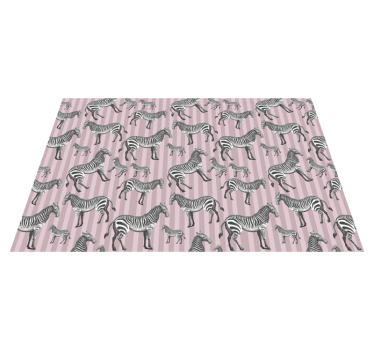 Tappeto vinile stampa animale zebre a strisce - TenStickers