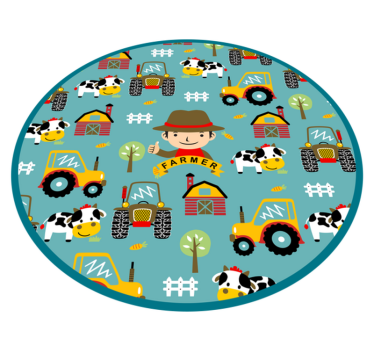 Tappeto vinile per bambini modello divertente del contadino - TenStickers