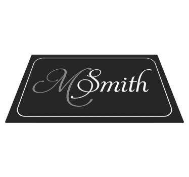 Tappeto in pvc moderno Design moderno con iniziale e nome - TenStickers