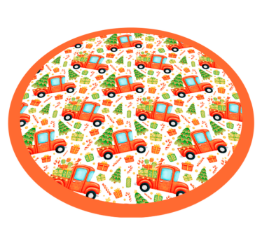 Tappeto vinile per bambini cerchio di trasporto giocoso - TenStickers