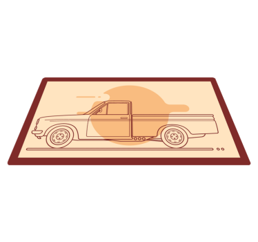 Tappeto vinile per bambini illustrazione veicoli giocattolo - TenStickers