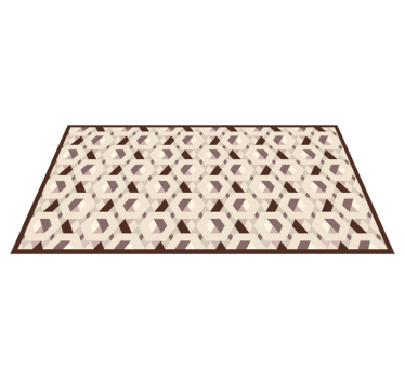 Tappeto in vinile soggiorno motivo esagonale beige - TenStickers