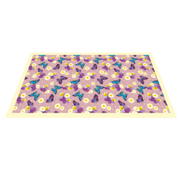 Tappeto vinile per bambini serie di giardini delle farfalle - TenStickers