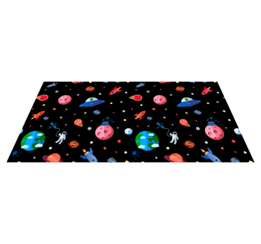 Tappeto vinile per bambini stampa avventura spaziale - TenStickers