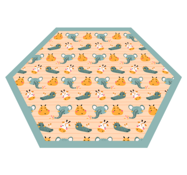Tappeto vinile per bambini modelli di animali safari - TenStickers