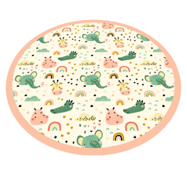 Tappeto vinile per bambini motivo animale nordico - TenStickers