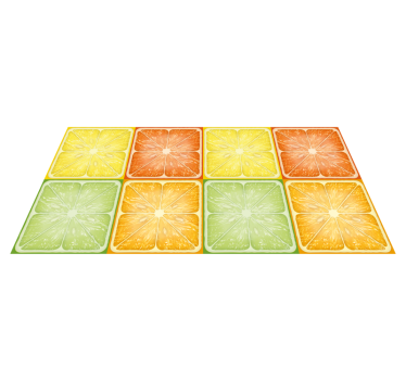 Tappeto pvc cucina collage di fette di agrumi - TenStickers