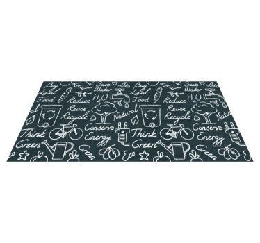 Tappeto pvc cucina messaggi eco-compatibili - TenStickers