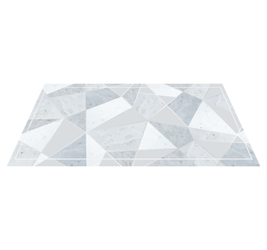 Tappeto vinile effetto marmo motivo geometrico grigio - TenStickers