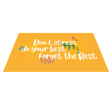 Tappeto vinile frase non stressarti, fai del tuo meglio - TenStickers