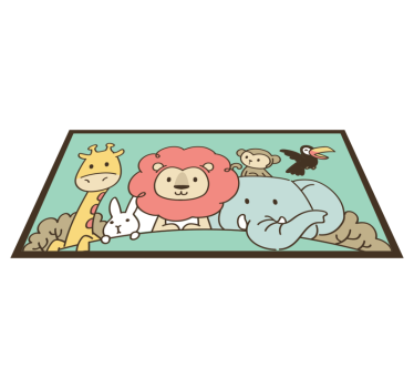 Tappeto vinile per bambini animali amici della giungla - TenStickers