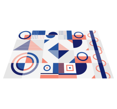 Tappeto vinile geometrico forme moderne - TenStickers