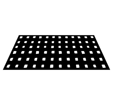 Tappeto vinile minimalista motivo quadrato bianco e nero - TenStickers