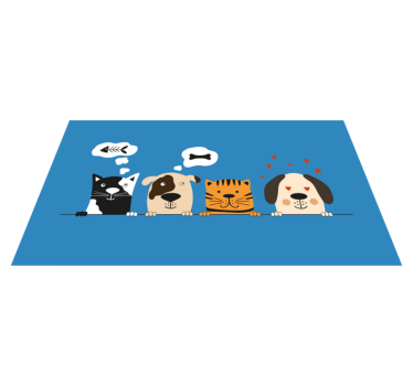 Zerbino pvc espressioni carine per animali domestici - TenStickers