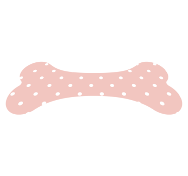 Tappeto vinile moderno osso a pois rosa - TenStickers