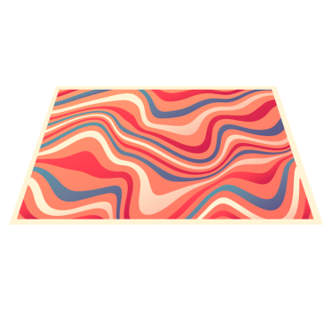 Tappeto vinile moderno schema di colori ondulato - TenStickers