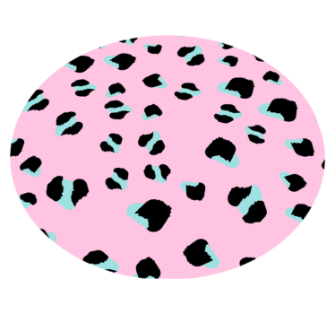 Tappeto vinile stampa animale macchie di leopardo rosa - TenStickers