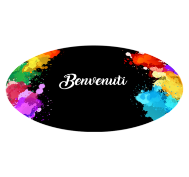 Tappeto in vinile con scritto "benvenuti" - TenStickers