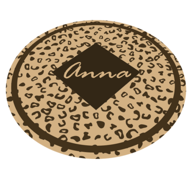 Tappeto vinile camera da letto nome con stampa leopardata - TenStickers
