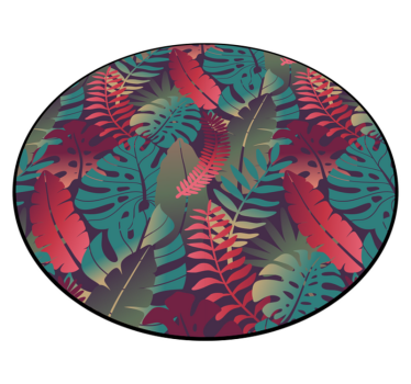 Tappeto vinile natura composizione di foglie tropicali - TenStickers