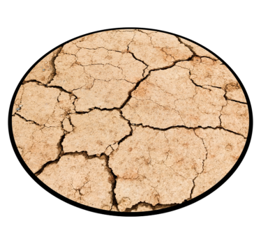 Tappeti vinile motivi modello di terra screpolata - TenStickers