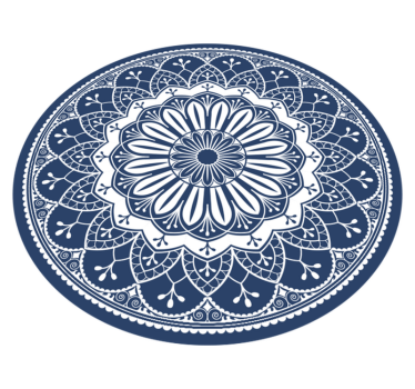 Tappeto vinile Mandala composizione botanica della marina - TenStickers