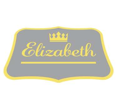 Zerbino pvc corona reale personalizzata - TenStickers