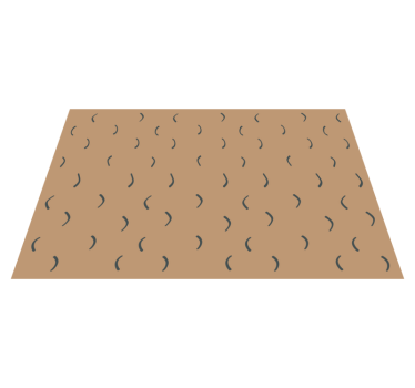 Tappeto vinile minimalista motivo marrone curvo - TenStickers