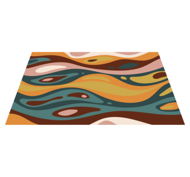 Tappeto vinile minimalista sfumature ondulate della terra - TenStickers