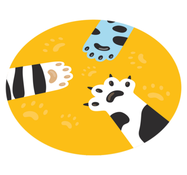 Tappeto vinile animali impronte di zampe di gatto - TenStickers