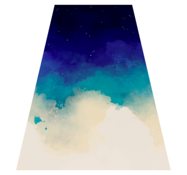 Tappeto vinile effetto marmo colori oceanici - TenStickers