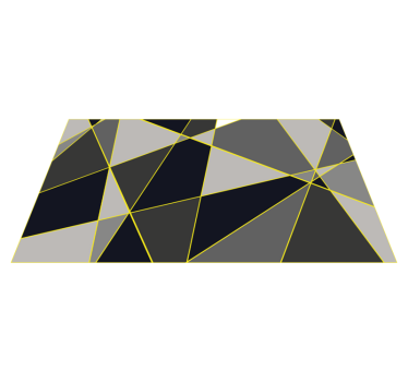 Tappeto vinile geometrico linee triangolari grigie - TenStickers