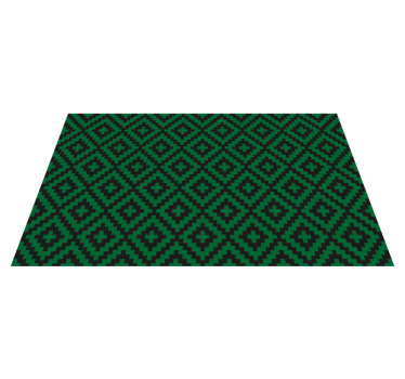 Tappeto pvc cucina motivo a rombi verdi - TenStickers