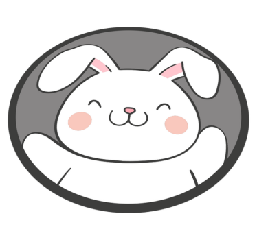 Tappeto in pvc per bebé Coniglio grigio nordico - TenStickers