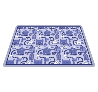 Tappeto vinile strade progettazione del paesaggio urbano blu - TenStickers