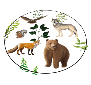 Tappeto vinile per bambini creature amichevoli della foresta - TenStickers