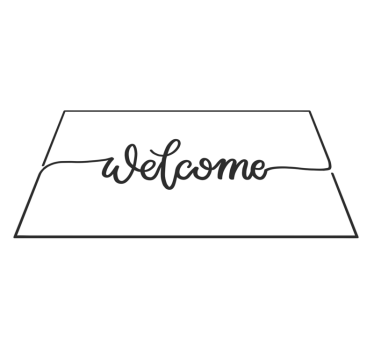 Zerbino pvc elegante benvenuto - TenStickers