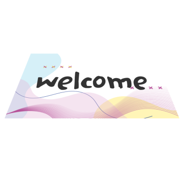 Zerbino pvc benvenuto astratto moderno - TenStickers