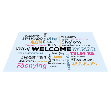 Tappeto vinile frase benvenuti a tutti aloha - TenStickers