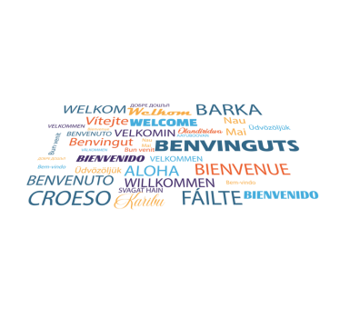Zerbino pvc variazioni linguistiche benvenute - TenStickers
