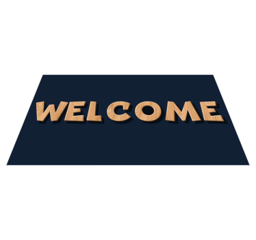 Zerbino pvc cartello di benvenuto in legno - TenStickers