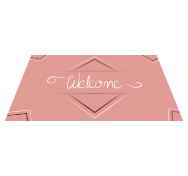 Zerbino pvc cartello di benvenuto rosa - TenStickers