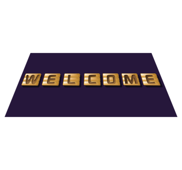 Zerbino pvc piastrelle di benvenuto in legno - TenStickers