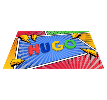 Tappeto vinile per bambini nome colorato con luci - TenStickers