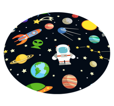 Tappetto vinile stelle progettazione della scoperta cosmica - TenStickers